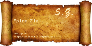 Spira Zia névjegykártya